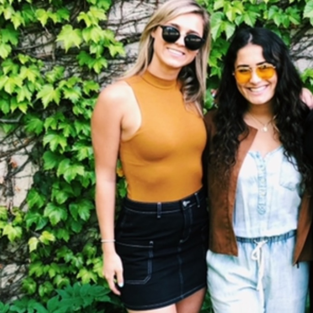 Forever 21 Orange/Brown Body Suit